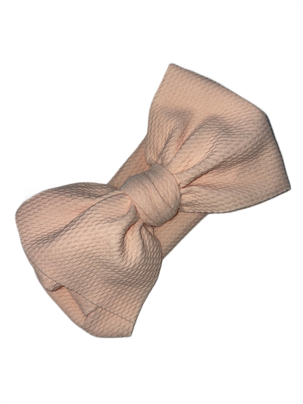 Oversized bow wrap headband (pink)