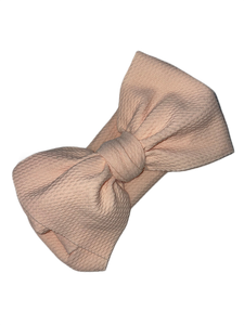 Oversized bow wrap headband (pink)