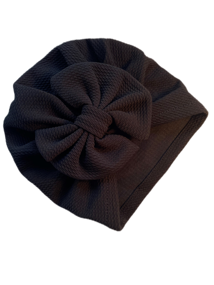 Black xl bow turban