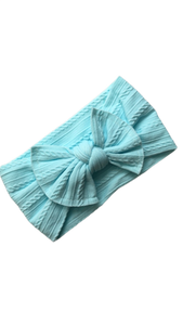 Cinderella cable knit bow headband