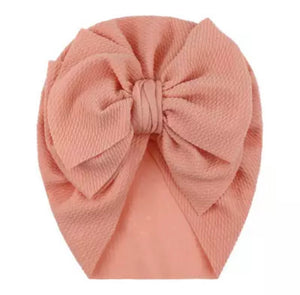Pink xl bow turban