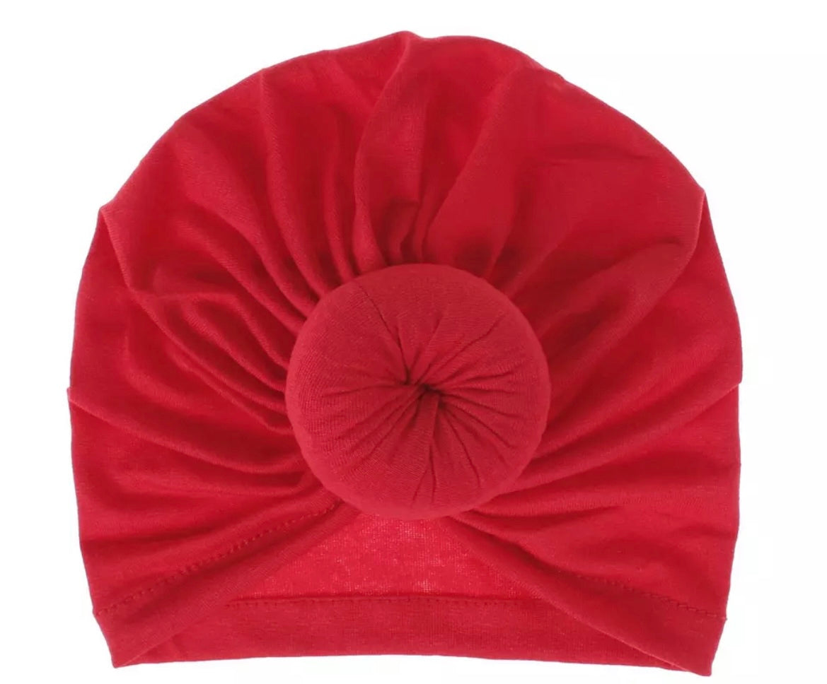 Top knot turban (Red)