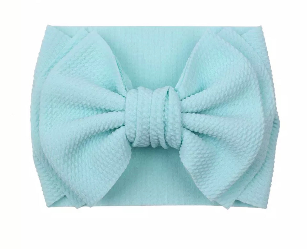 Extreme waffle bow headband (Turquoise)