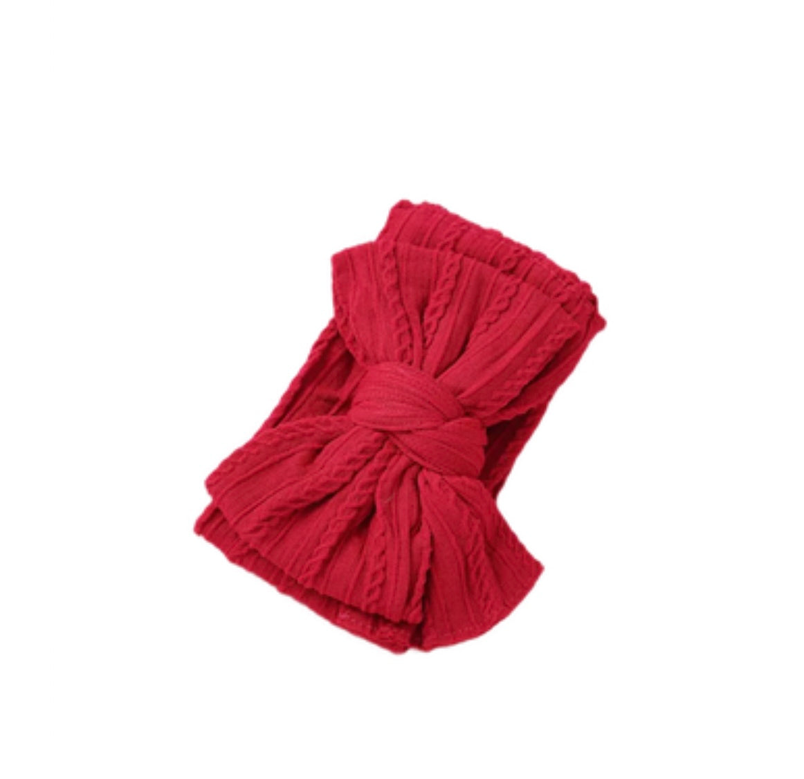 Berry xl cable knit bow headband