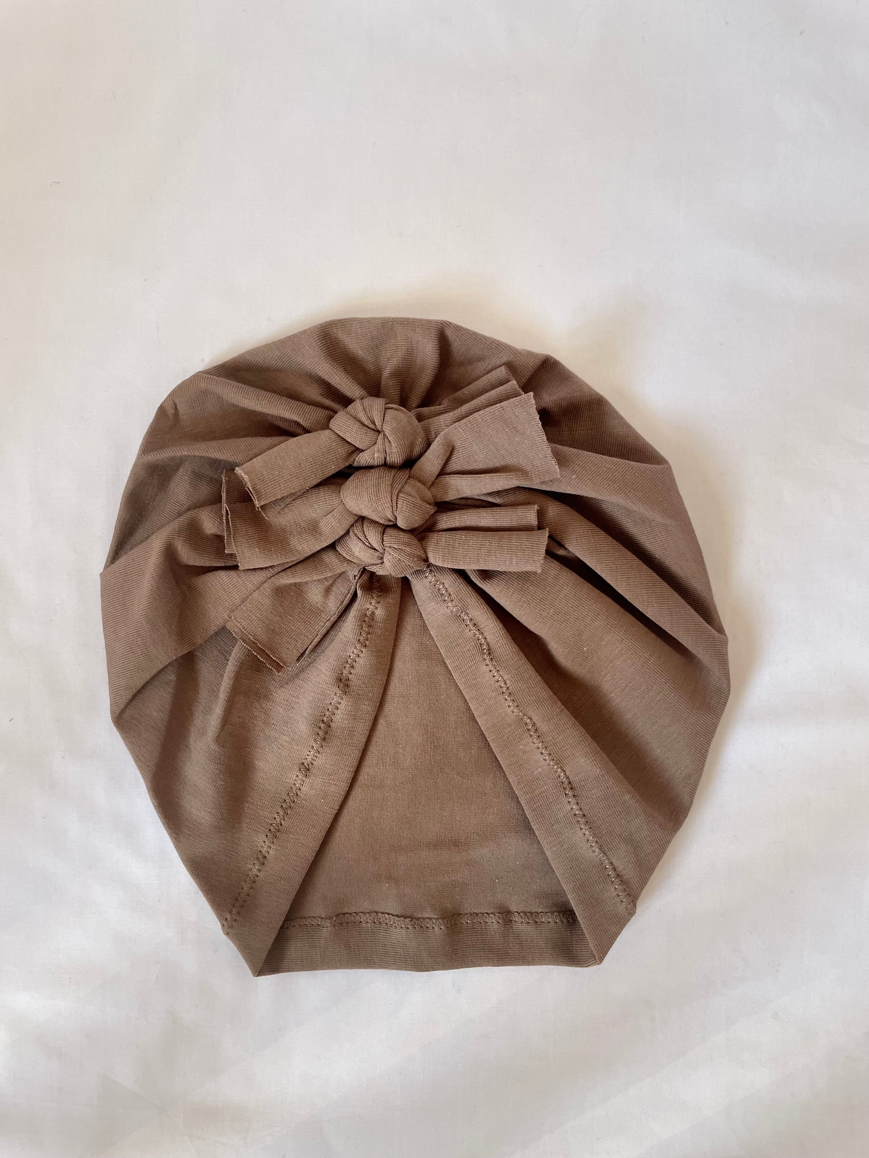Three bow turban (brown)