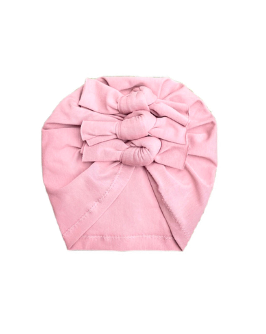 Three bow turban (Dusky pink)