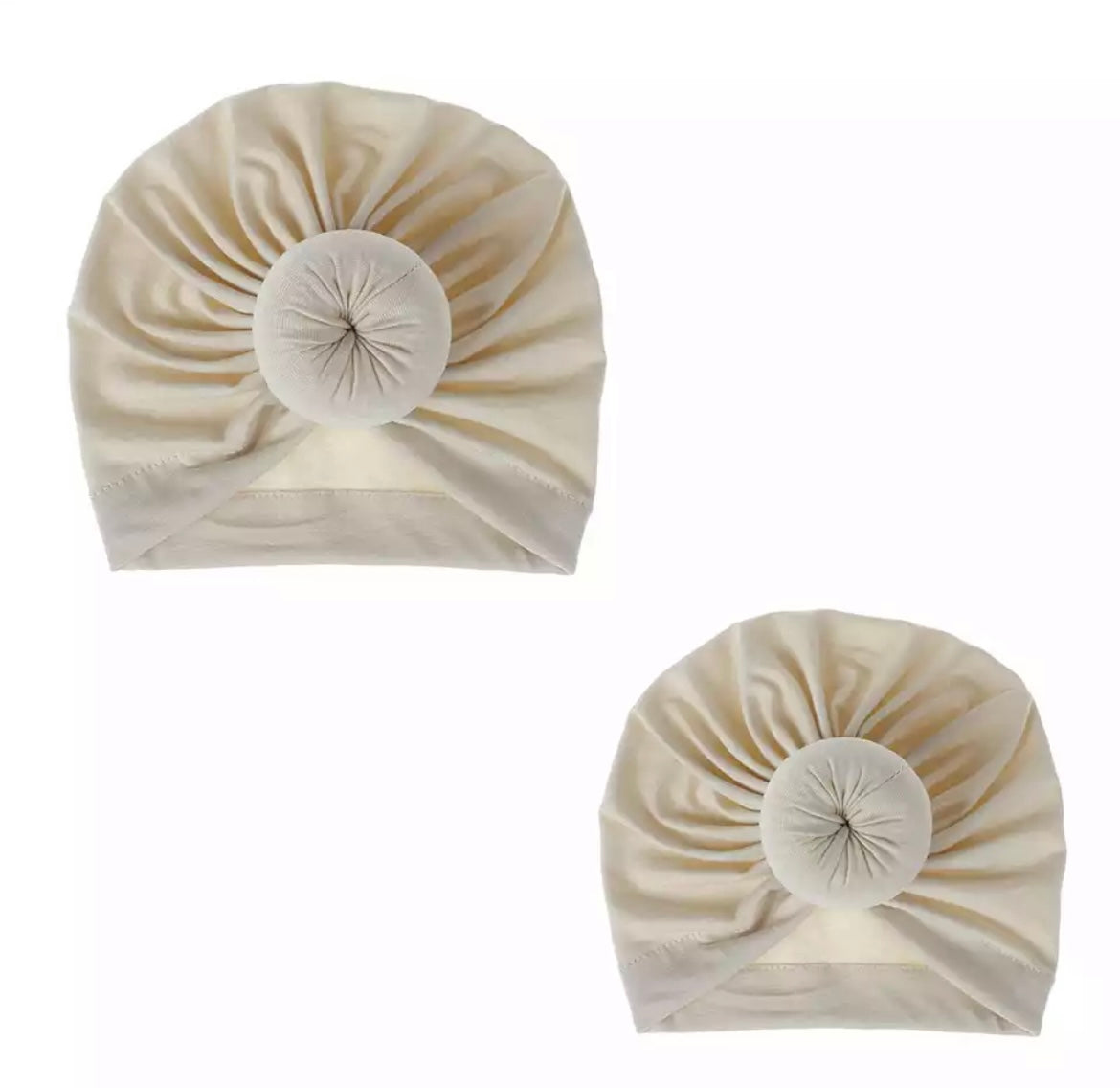 Top knot turban (cream)