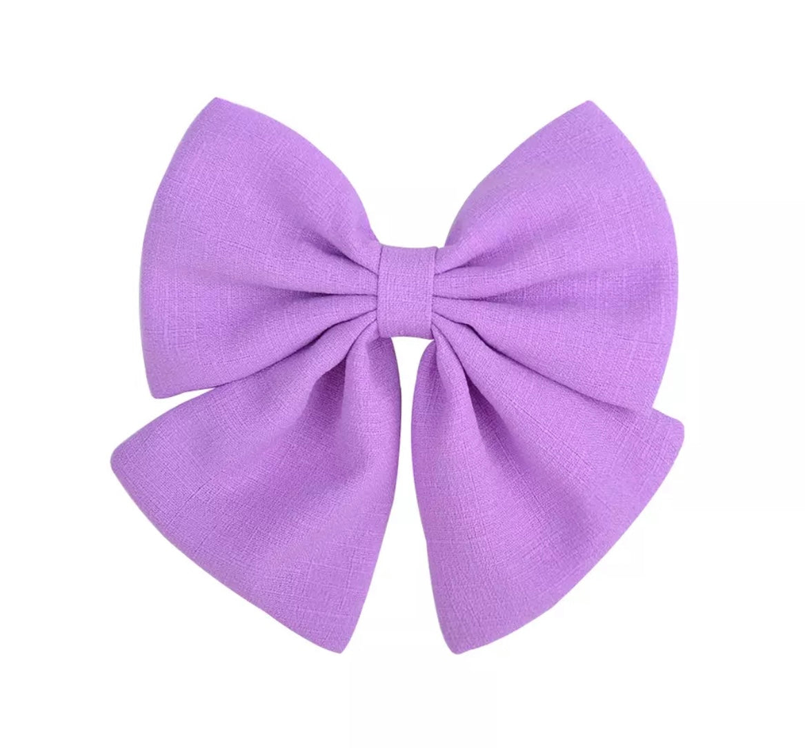 Bow hair clip (purple)