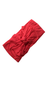 Red plain bow headband