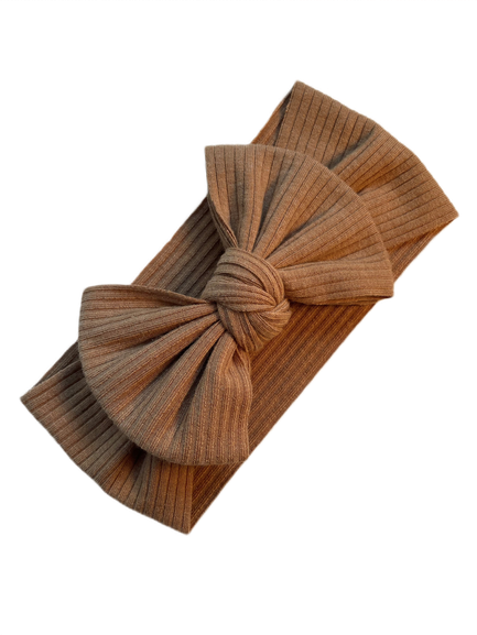 Teddy ribbed style bow headband