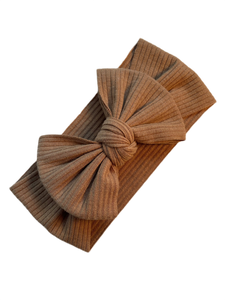 Teddy ribbed style bow headband